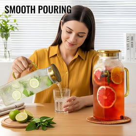 Snuvid dishwasher-safe glass pitcher simplifies cleanup after gatherings.
