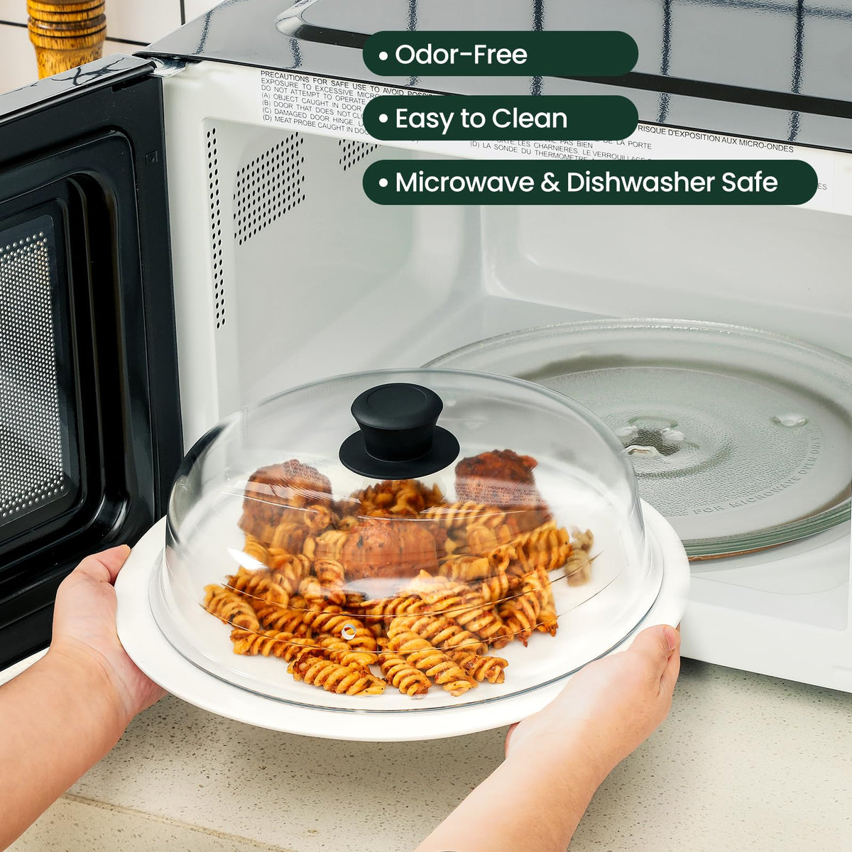 Snuvid easy-grip silicone handle simplifies placement and removal.