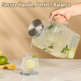 Snuvid large-capacity pitcher is perfect for iced tea, coffee, juice, or soda.