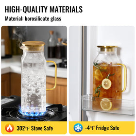 Snuvid kitchen-ready glass pitcher elevates home dining and cafés.