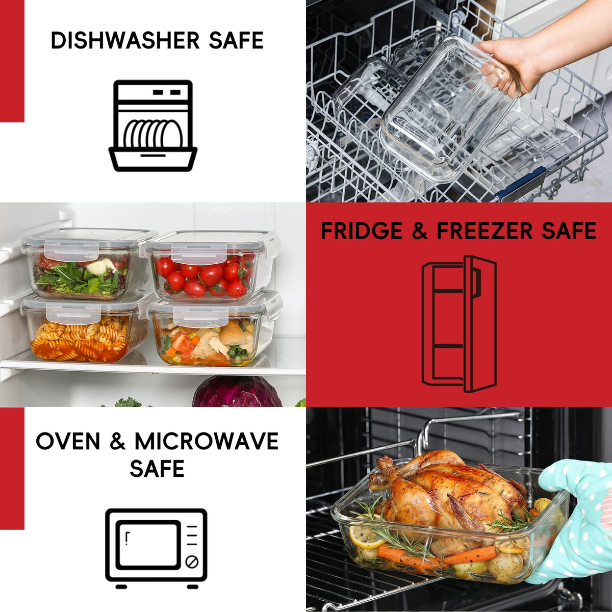 Snuvid leak-proof locking lid prevents leaks during transport.