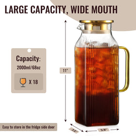 Snuvid borosilicate glass pitcher showcases clarity and temperature resilience for hot or cold drinks.