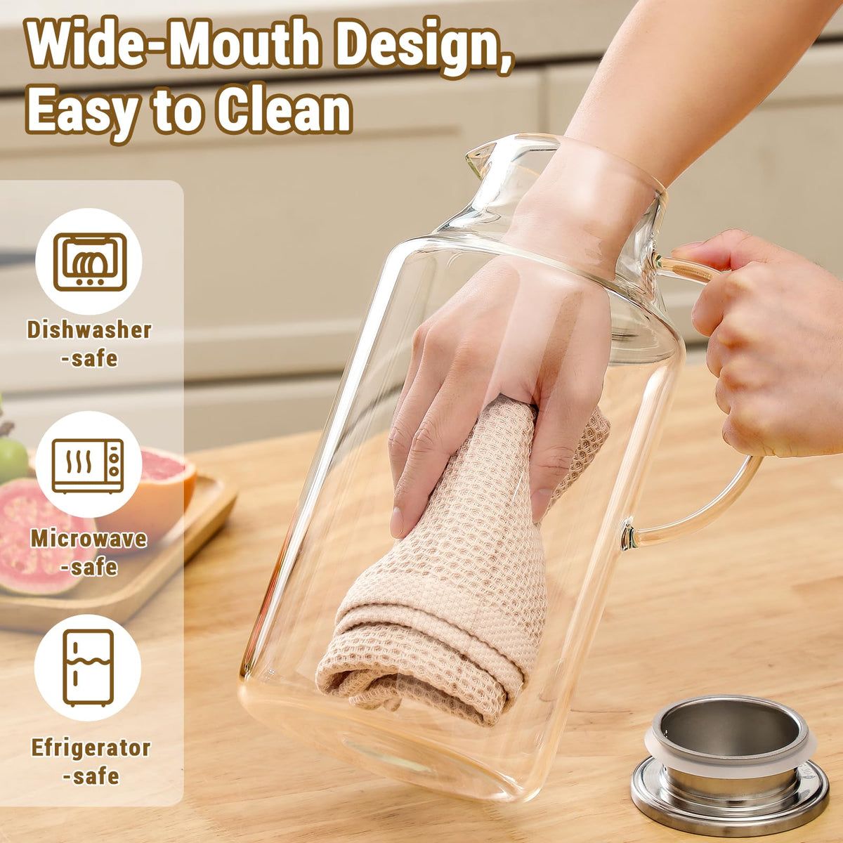Snuvid dishwasher-safe borosilicate glass for quick cleanup