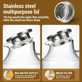 Snuvid stainless lid detail shows fine-mesh filter for strained infusions