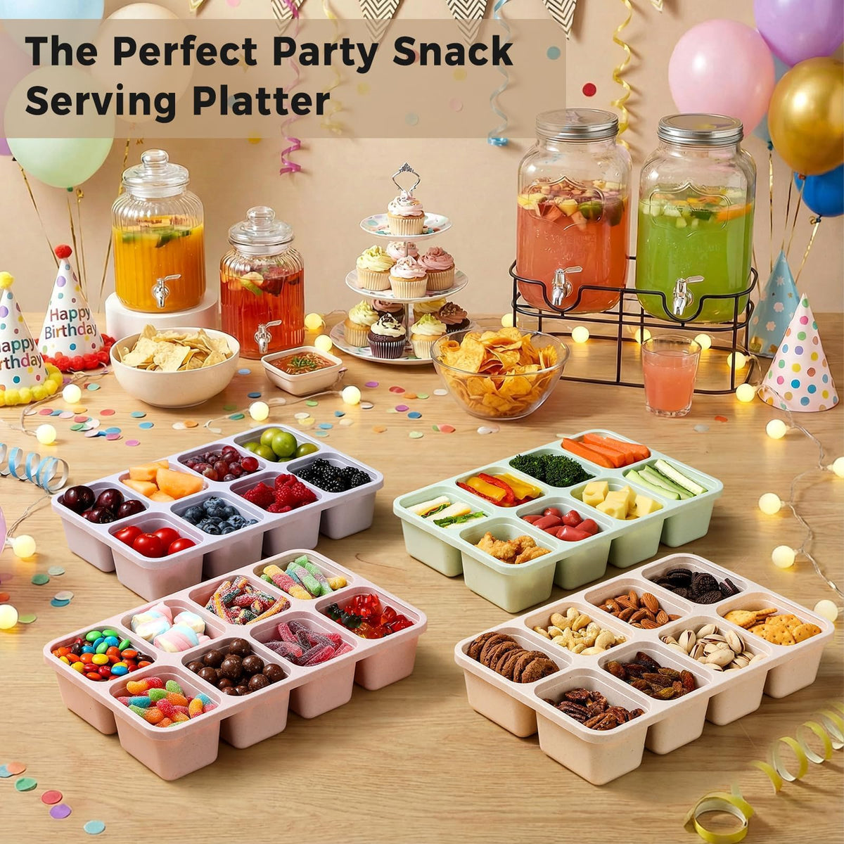 Snuvid Snackle Box clear lids let you view contents at a glance.