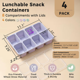 Snuvid Snackle Box lid closed shows secure, leak-free storage for on-the-go meals.