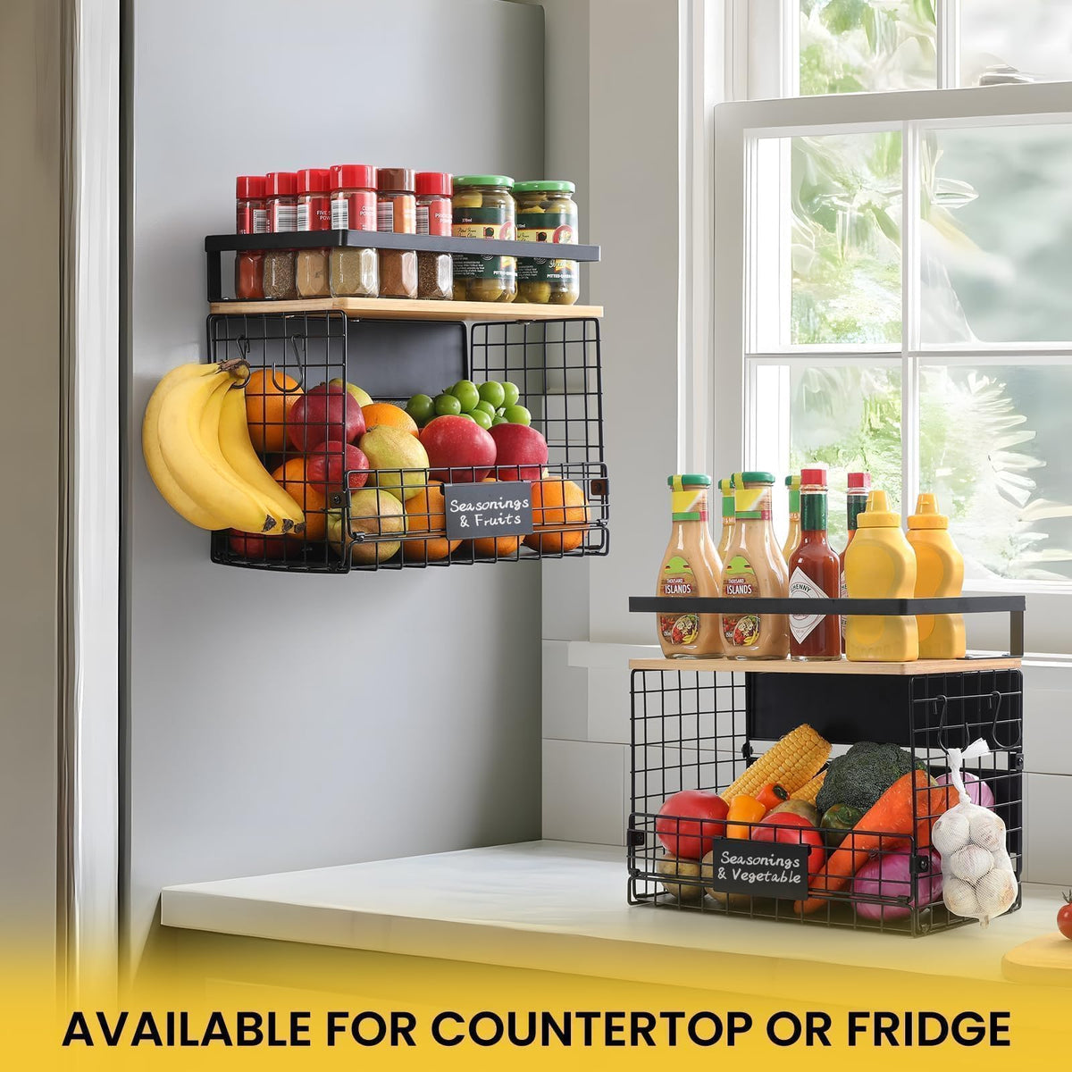 Snuvid Wide Shelf top shelf with reinforced edge guards prevents items from slipping.