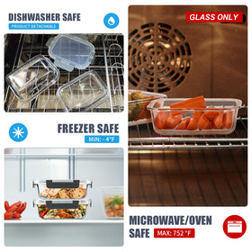 SOACOAKO glass storage keeps foods fresh in freezer and fridge