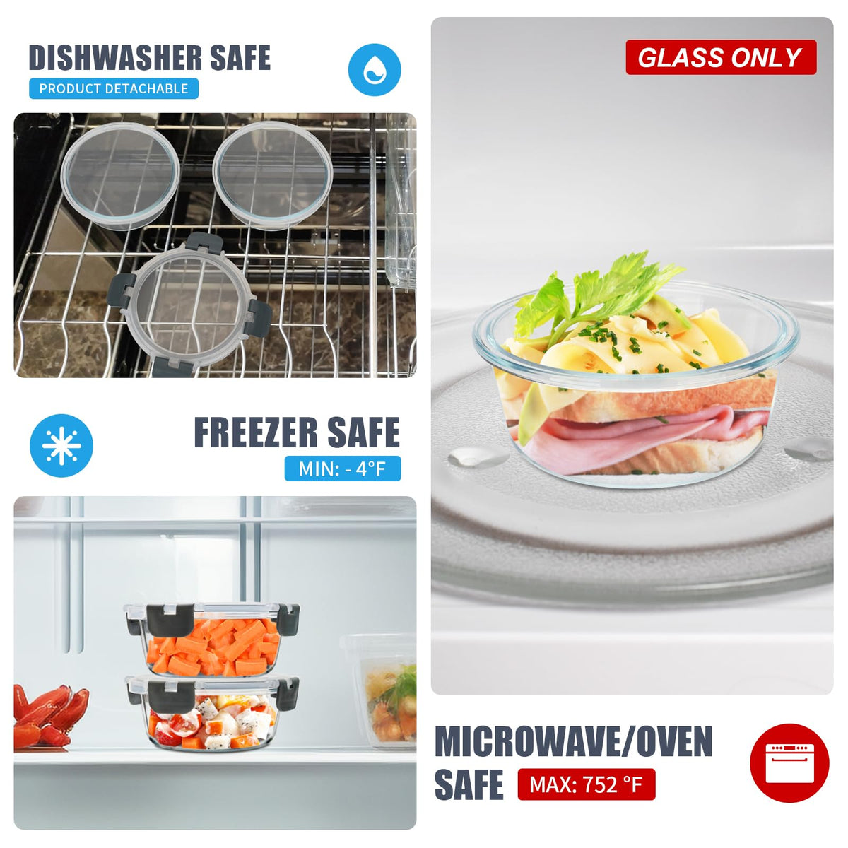 SOACOAKO lids are dishwasher-safe; hand washing protects the silicone seal for longevity.