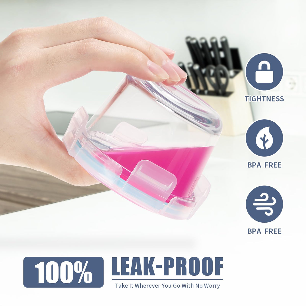 SOACOAKO glass containers withstand freezer to microwave transitions without shattering.