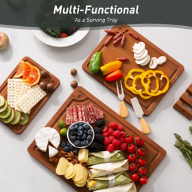 Socisen three-board kitchen collection suitable for veggies, fruits, meats, and cheese.