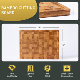 Socisen knife-safe bamboo surface reduces blade dulling during cutting