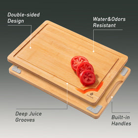 Socisen large 14.5x11 bamboo board for carving and serving