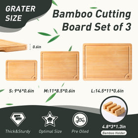 Socisen small 9x6 bamboo board for quick chopping tasks