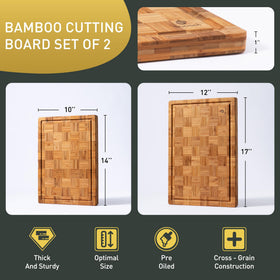 Socisen bamboo cutting board offers ultra-smooth surface that protects blades.