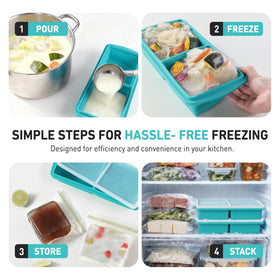 Socisen BPA-free odorless silicone keeps storage safe and reusable.