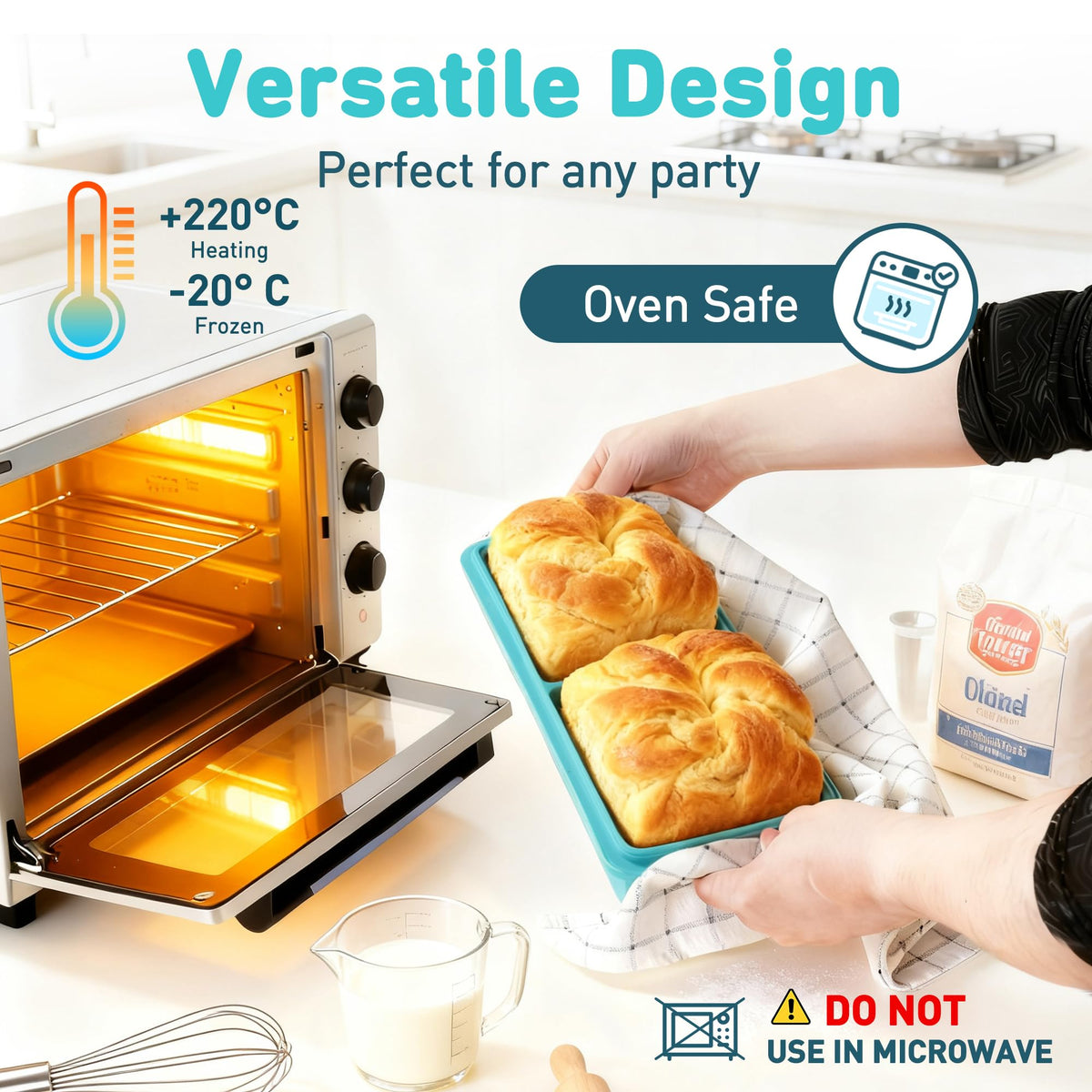 Socisen durable, eco-friendly tray suitable for baking and reheating.
