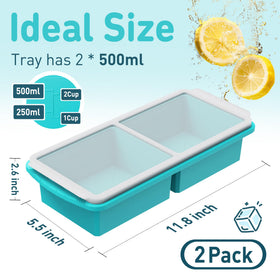 Socisen freezer tray with steel reinforced rim keeps shape during freezing.