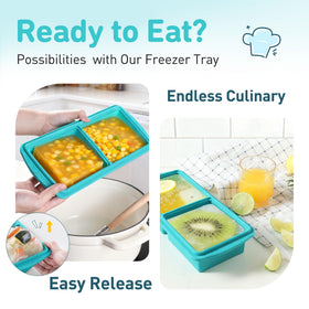 Socisen leak-proof silicone lid seals each compartment for odor control.