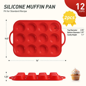 Socisen muffin pan reinforced metal frame resists warping for consistent results