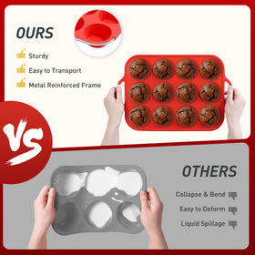 Socisen ergonomic side handles facilitate safe, easy transfer from oven