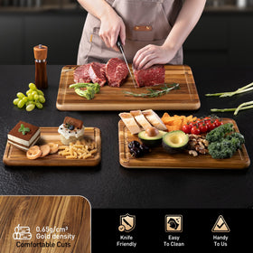 Rounded edges on each board provide comfortable grip during use.
