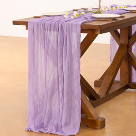Socomi lavender runner brings gentle color accents for baby showers and tea parties.