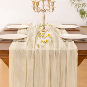 Socomi festive dinner runner enhances holiday table ambiance.