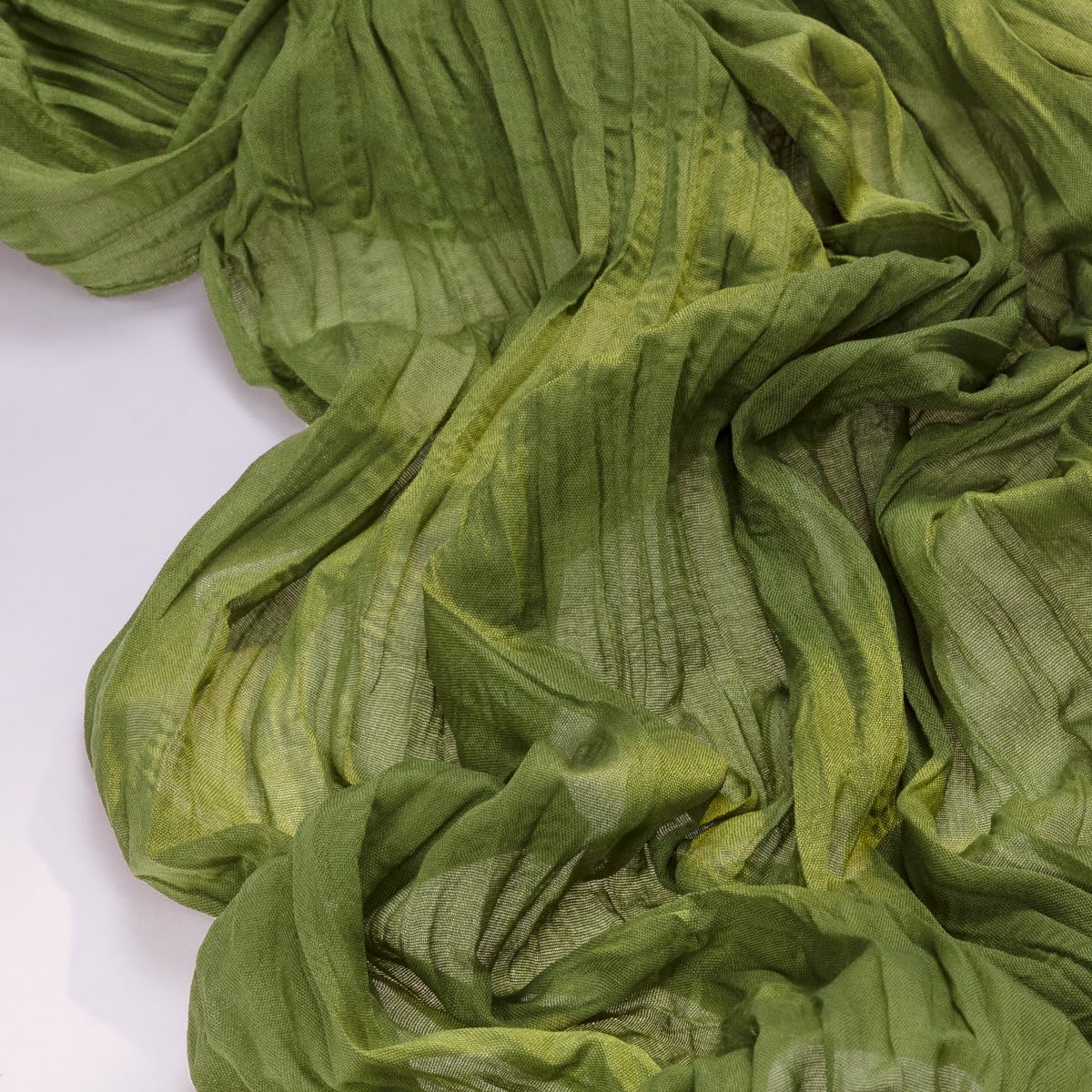 Socomi green cheesecloth close-up showing soft texture and natural color