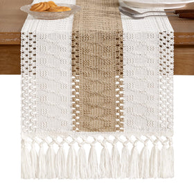 Socomi wedding or party centerpiece table runner with warm neutral tones.