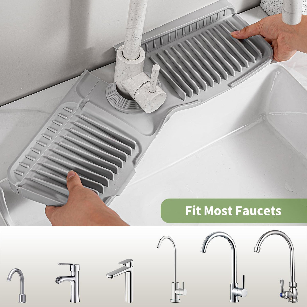 SOCORIA 24x5.5 inch size fits many sinks for added protection.