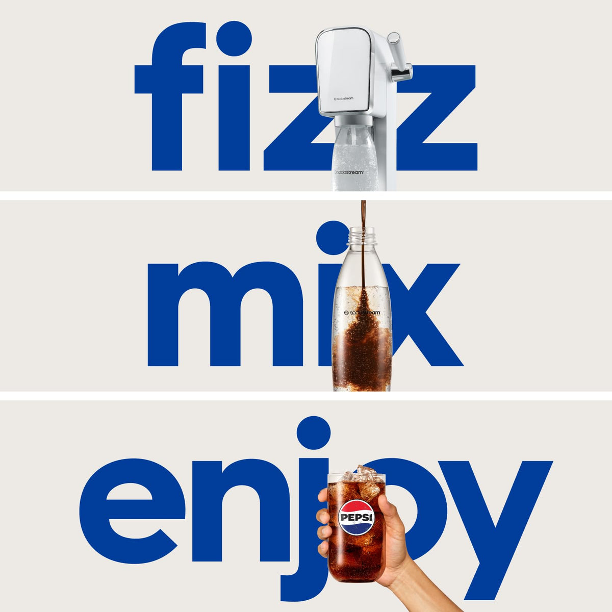 SodaStream ART lever in action for effortless fizzy drinks