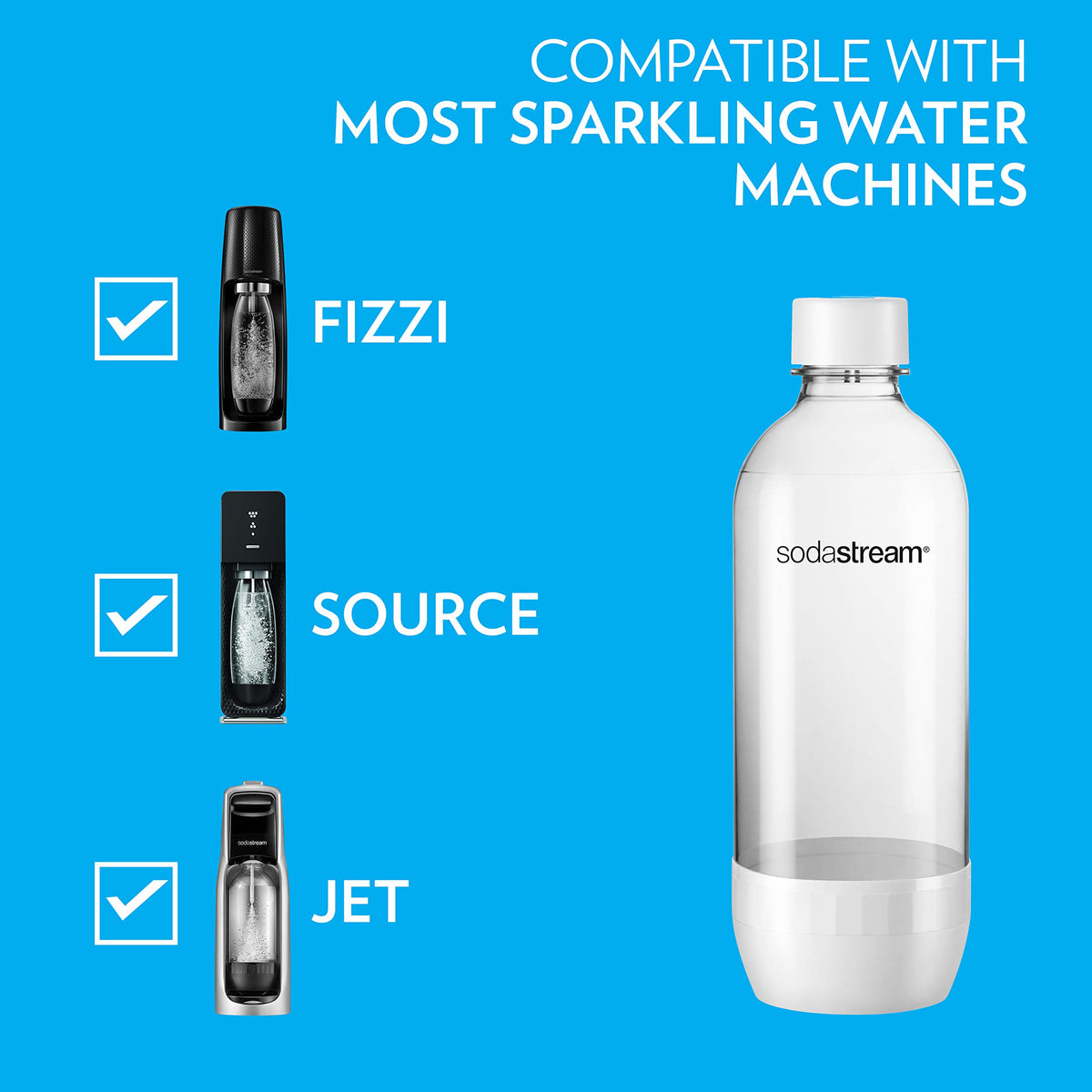 Sodastream bottle cap sealed for longer fizz retention.