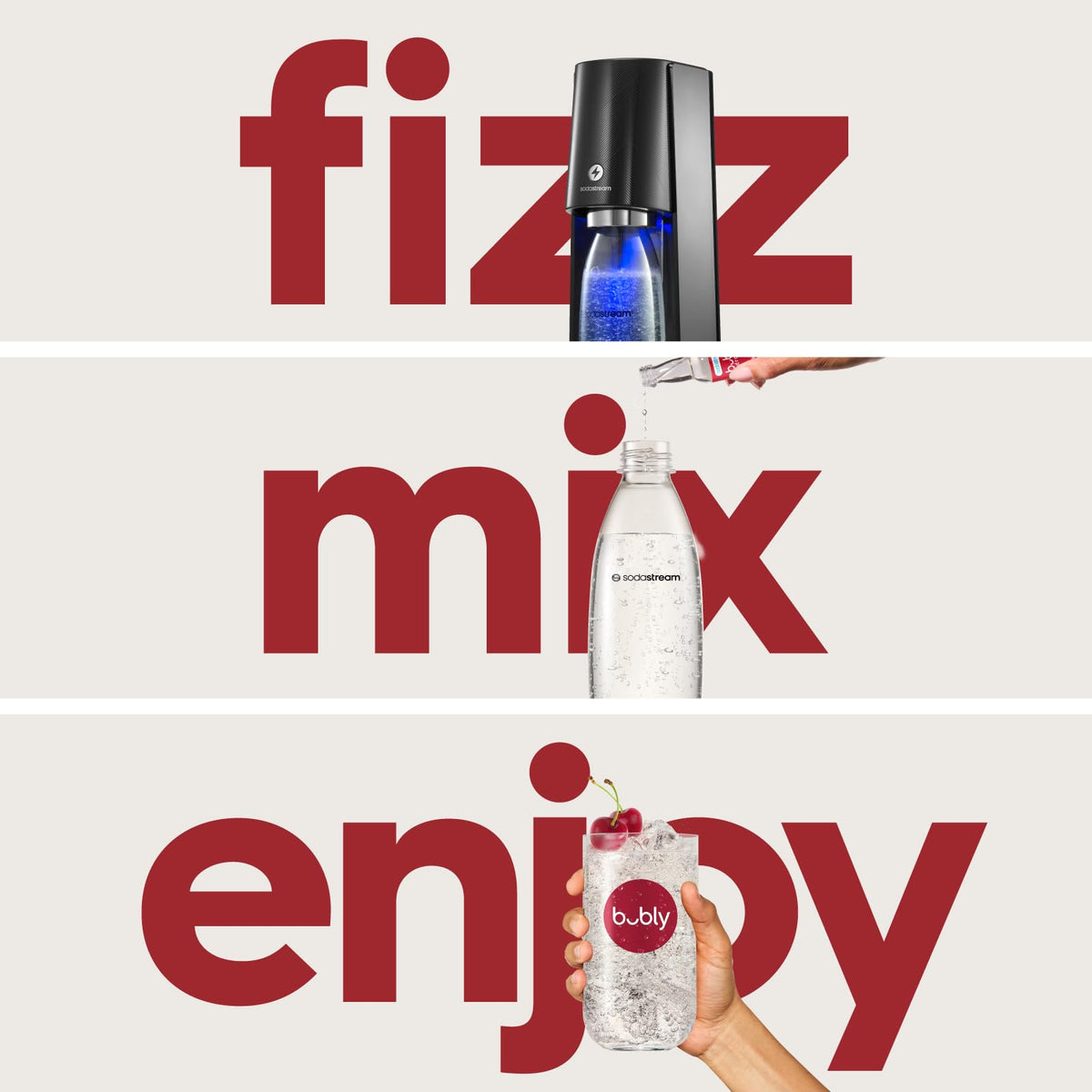 Sodastream E-TERRA power adapter powering effortless one-touch carbonation.
