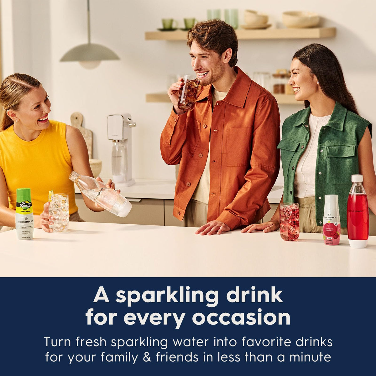 SodaStream environmentally-friendly bottle helps reduce plastic waste.