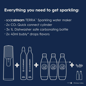 SodaStream Terra 32 oz bottles ready for dishwasher-safe hydration