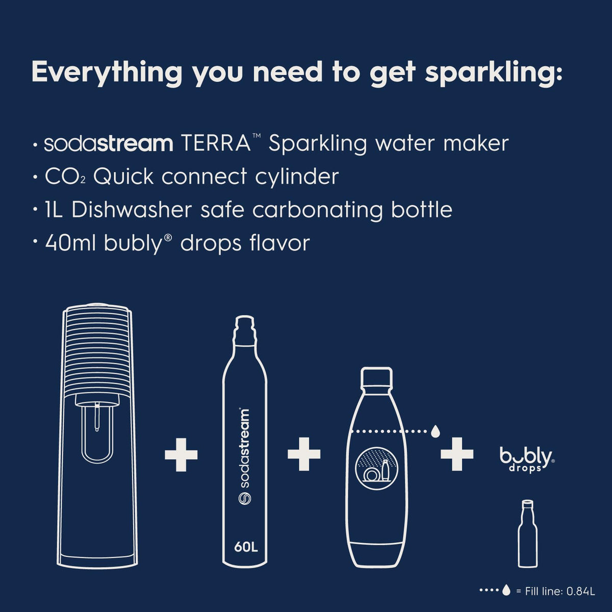 SodaStream Terra pre-chilled water for crisper bubbles