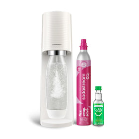 SodaStream Terra white machine on counter for personalized sparkling water
