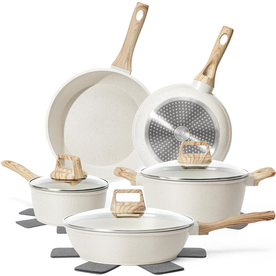 SODAY 12-piece granite nonstick frying pan for easy, healthy meals