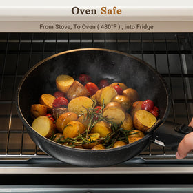 SODAY ergonomic handles provide secure grip during cooking.