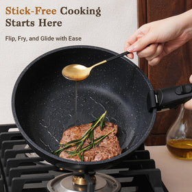 SODAY pots and pans are induction compatible for versatile heating on modern stoves.