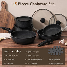 SODAY 15pcs set with nonstick coating for effortless release and quick cleanup.