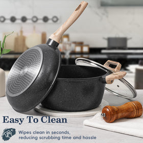SODAY granite nonstick coating enabling smooth food release.