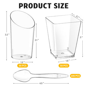 Soelomu 2.2oz slanted dessert cup perfect for bite-sized shots and desserts.
