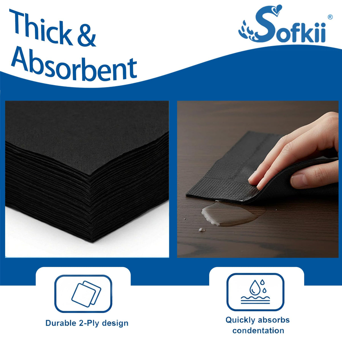 Sofkii napkins on a stylish dining table setting for formal events.