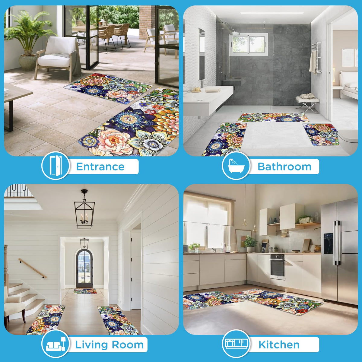 Sofort kitchen mats machine-washable for easy cleaning routines