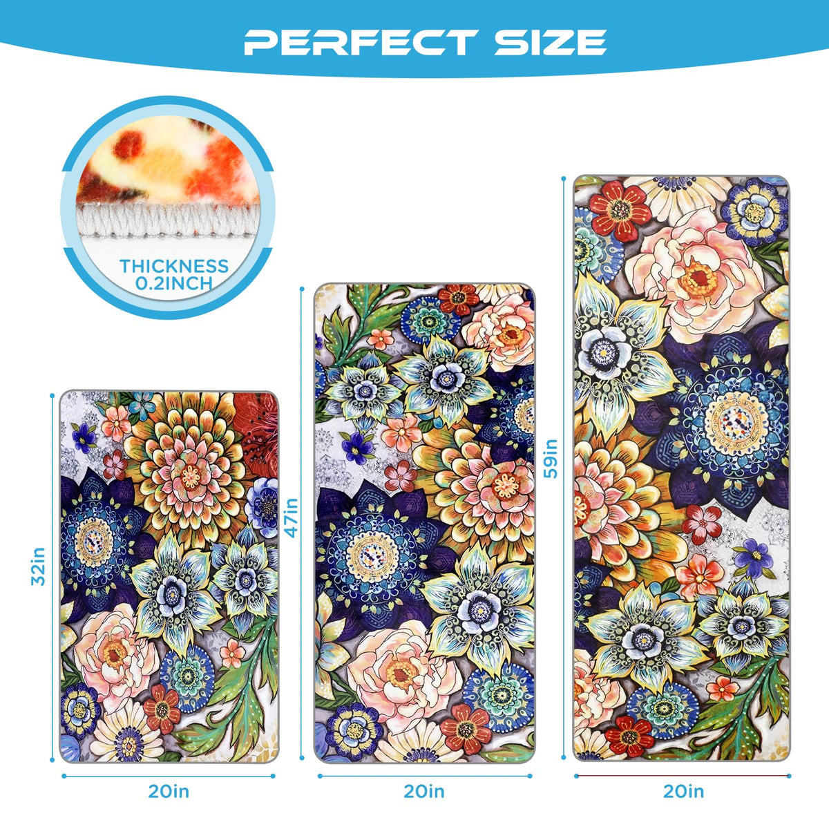 Sofort kitchen mats non-slip back demonstrating secure grip on various floor types