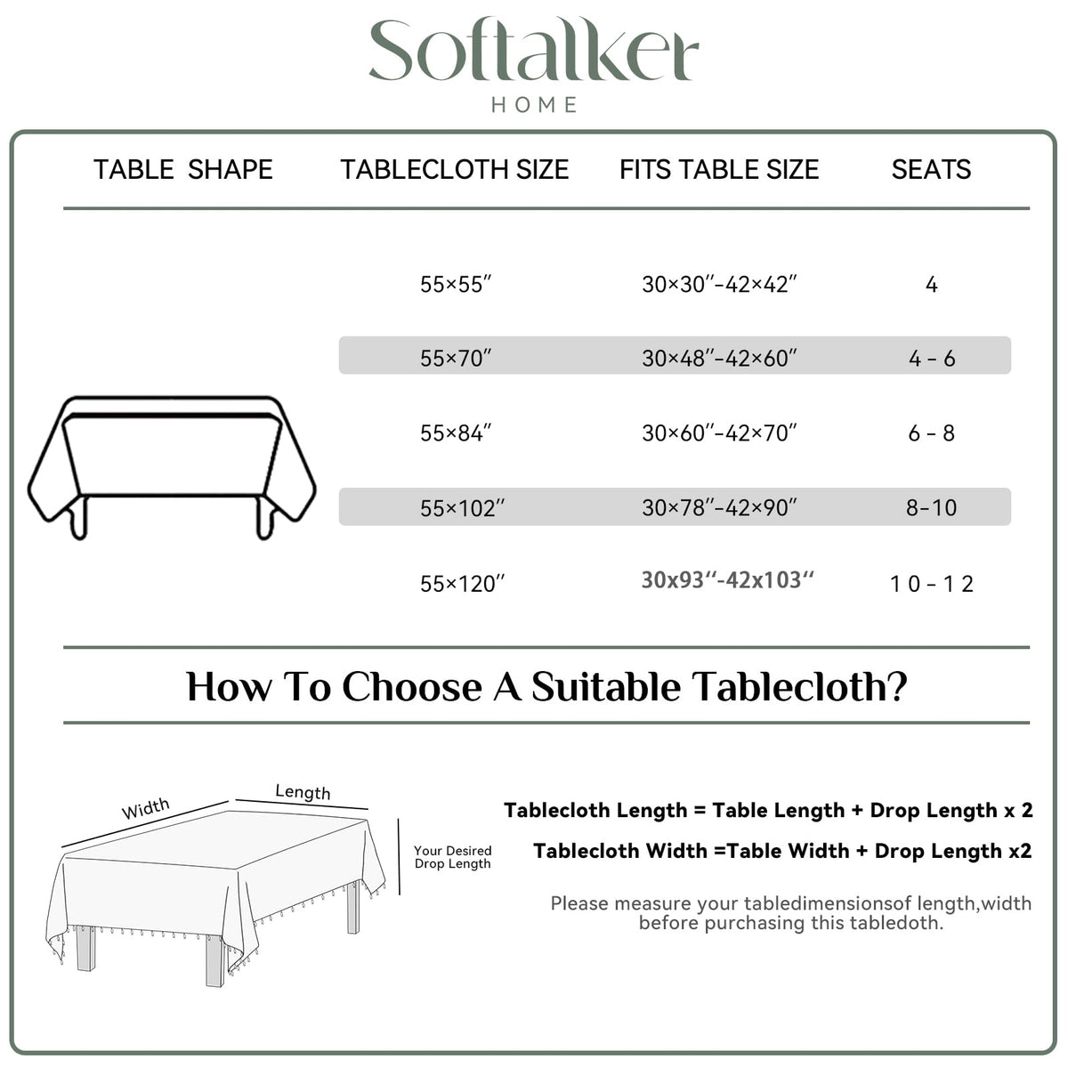 Softalker checkered tablecloth close-up shows linen-cotton blend and tassels