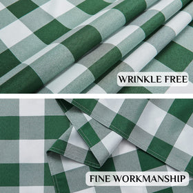 Softalker checkered tablecloth is machine washable for easy care.