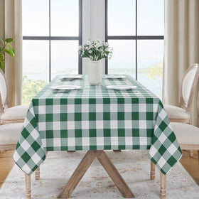 Softalker Easter gathering with plaid tablecloth for festive setting.